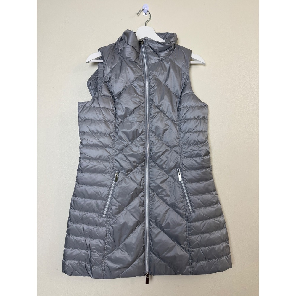 My Anorak Womens Longline Packable Down Puffer Vest Size S Layering Minimalist
